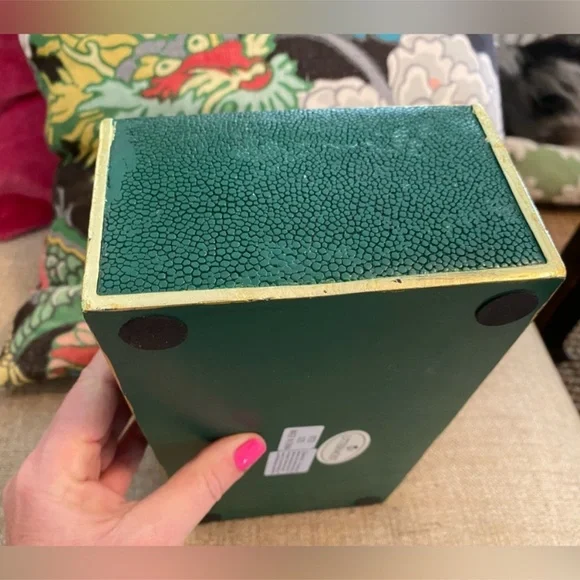 Uttermost Karis Emerald Green Decorative Storage Box - Picture 8 of 9